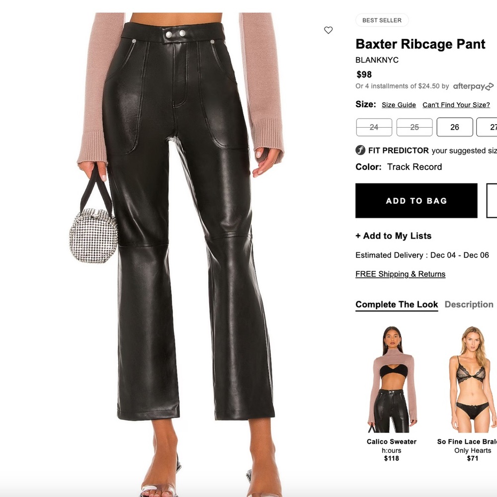 BLANKNYC Baxter Pant, size 26, brand new